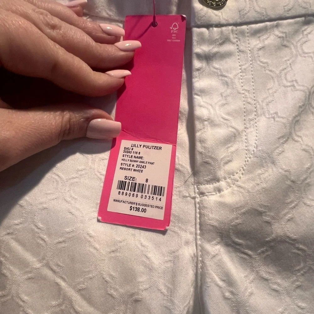 Lilly Pulitzer | 4.4Stars | 29" Kelly Textured Ankle Length Skinny Pant |$138.00 - Picture 5 of 6